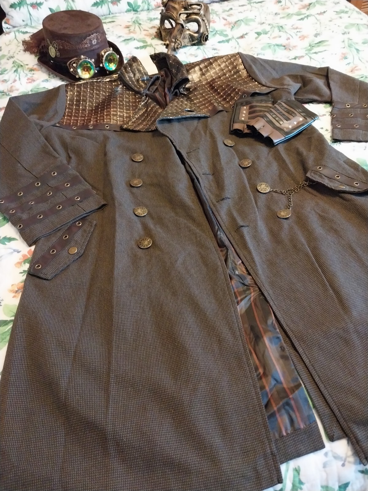 Spirit Halloween SteamPunk Costume Hat Face Mask Glov… Gem