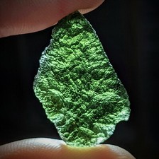 MOLDAVITE Tektite Genuine Crystal Synergy 12 Certified Authentic Chlum Certified