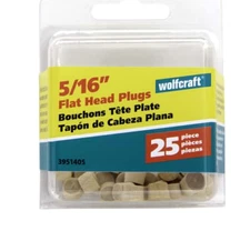 Lot of 15 - Wolfcraft Round Birch Head Plug 5/16 in.   D X 1/4 in. L Natural
