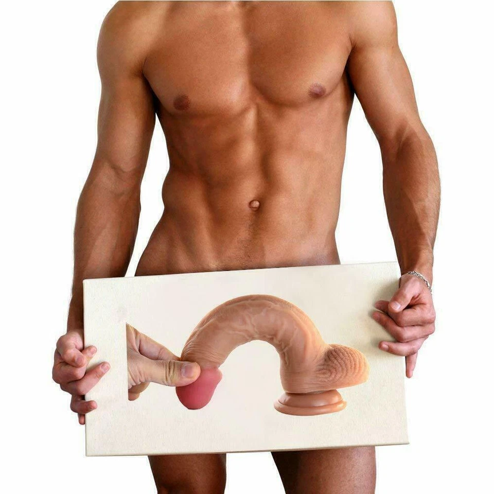 Consolador enorme realista ventosa anal vagina juguete sexual para mujeres carne Big Dong Foto 3 de 4