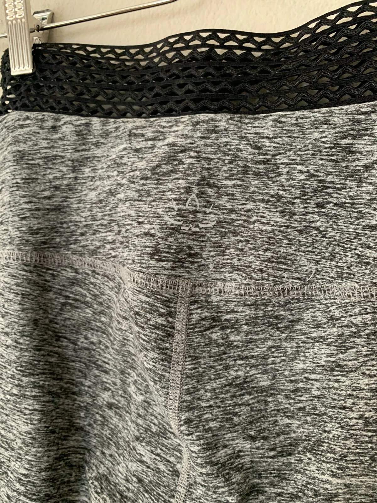 beyond-yoga sheer illusion banded waist and cuffs spacedye leggings