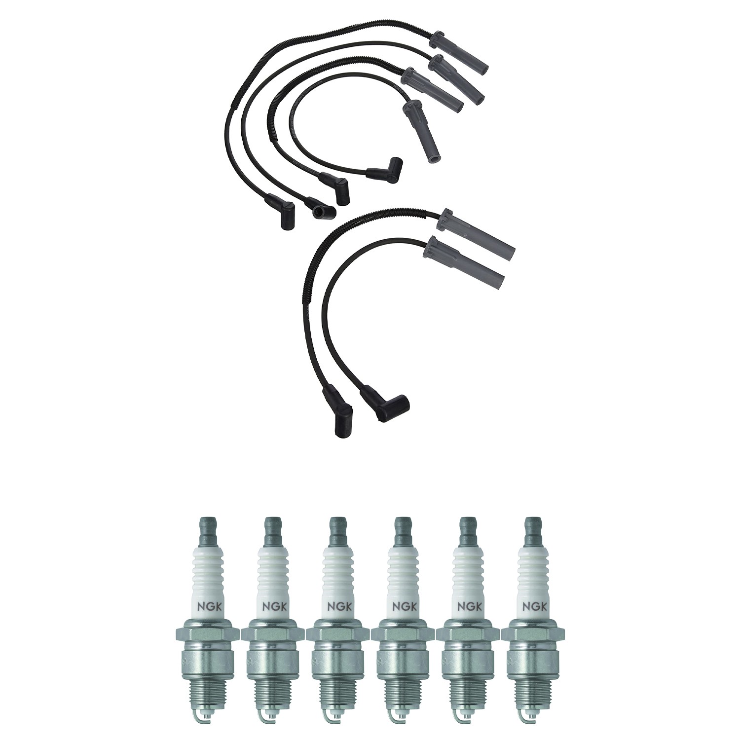 Denso Ignition Wires and NGK Spark Plugs Kit for Dodge Grand Caravan 3.3L V6