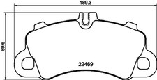 HELLA PAGID Bremsbelagsatz Scheibenbremse 8DB 355 039-101 für PORSCHE MACAN 95B