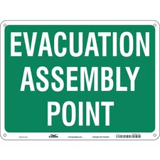 Condor 485F64 Safety Sign, 18 In Height, 24 In Width, Aluminum, Horizontal