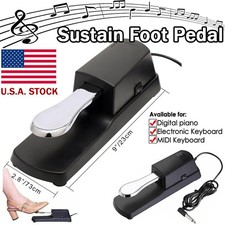 Damper Sustain Foot Pedal for Electric Digital Piano Keyboard Yamaha Korg Roland