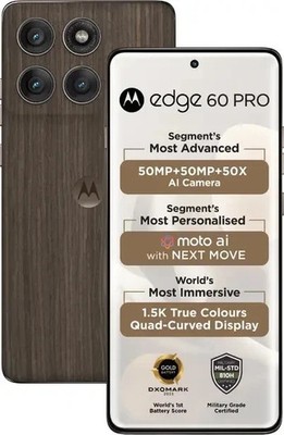 NEU Factory Sealed Motorola Edge 60 Pro 5G - Dual SIM - 12GB - 256Gb - Pantone Walnut