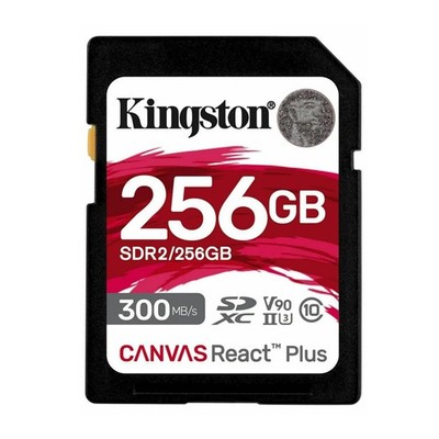 SD-Karten CARD 256GB Kingston Canvas React Plus SDXC 300MB/s NEU