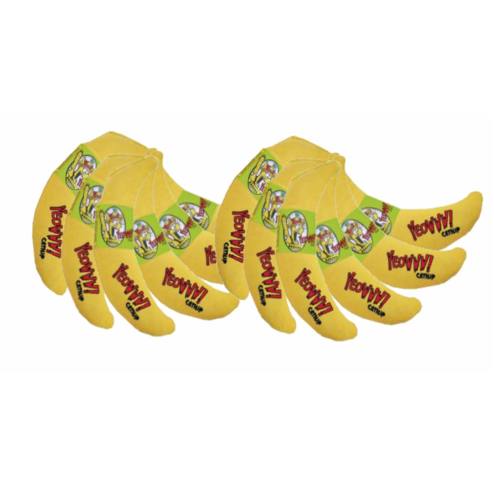 YEOWWW! Catnip Banana 12 PACK Pure Leaf & Flowertop Blend Cat and Kitten Toy