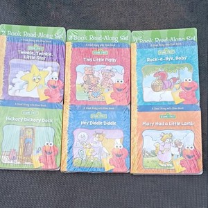 Sesame Street 2 Book Read-Along Set Nursery Rhymes Twinkle Hickory Piggy Diddle