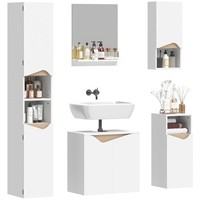 BadezimmermöBel Set 5-Tlg. Mit Soft-Close TüRen Und Verstellbaren EinlegeböDen