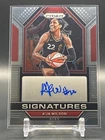 A'ja Wilson 2023 Panini Prizm WNBA Auto Signatures #SG-AJW Las Vegas Aces