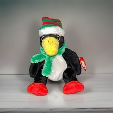 Vintage holiday beanie babies ~ Penguin “Toboggan” with tag