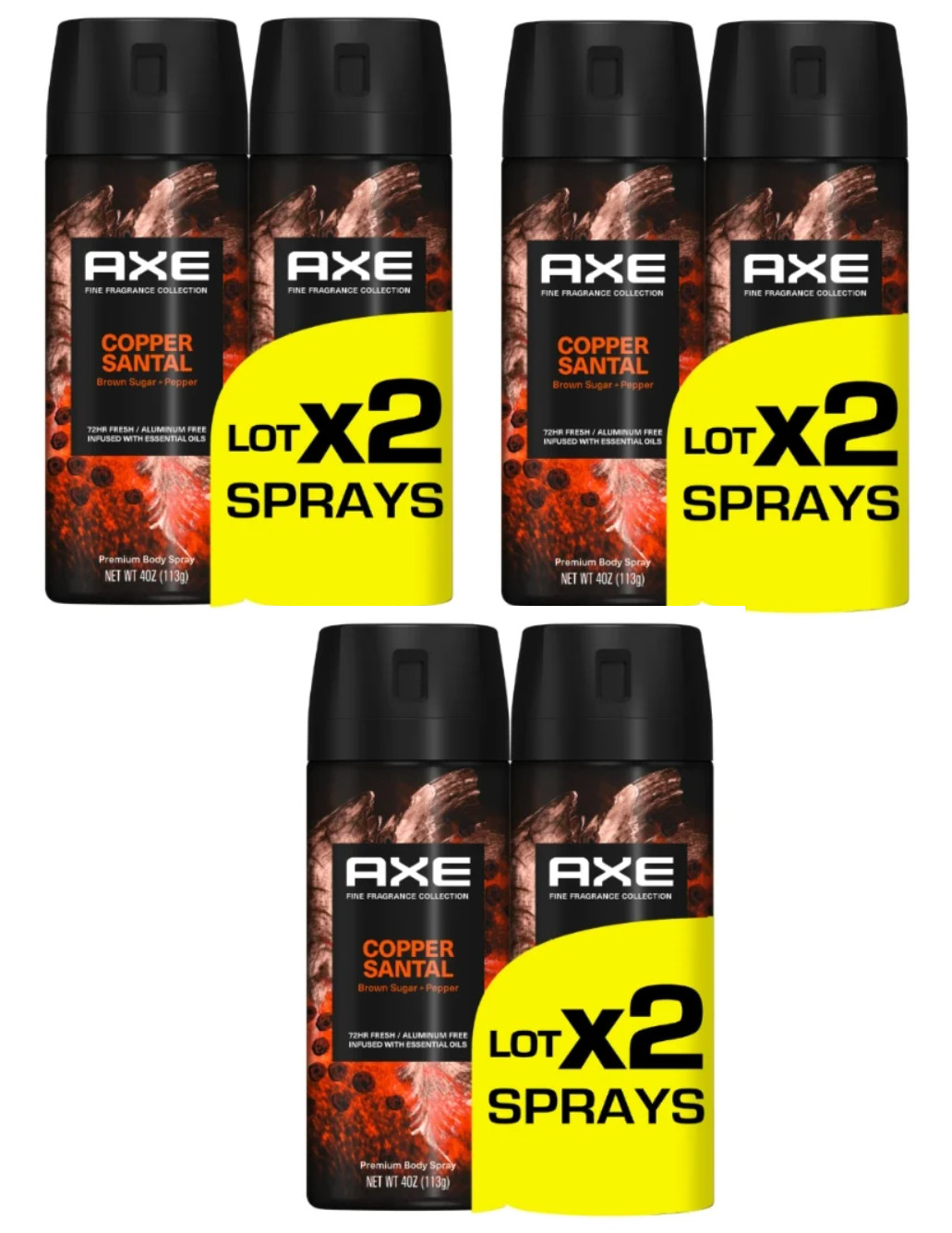 Déodorant AXE Premium Copper Santal au parfum naturel boisé et raffiné