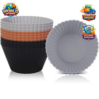 Muffinform Silikon 9,2Cm Antihaft Wiederverwendbar 12Er-Pack FüR