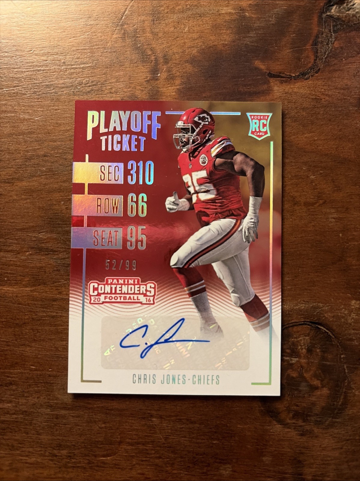 CHRIS JONES 2016 Panini Contenders PLAYOFF TICKET /99 RC Rookie #215