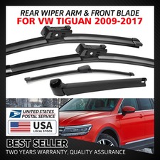 For Volkswagen Tiguan Front Rear Windshield Wiper Blade Arm OEM Set Replacement