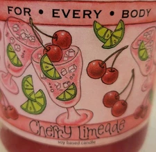 For Everybody Scented Red Cherry Limeade 🍒 Candle 26 Oz Soy Candle Large Glass 