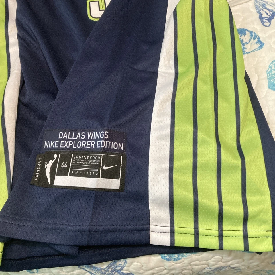 Camiseta deportiva azul cosida Paige Bueckers #5 Dallas Wings unisex talla pequeña Foto 3 de 4