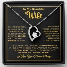 To My Wife Necklace, Gift For Wife, Anniversary Gift For Wife, Christmas Gift