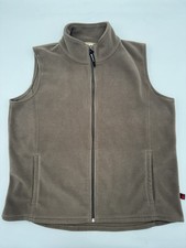 Woolrich Fleece Vest Large Womens Full Zip Pockets Outdoor Casual Brown