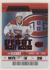 2019-20 Upper Deck Credentials Debut Ticket Access Red /99 Cale Fleury #91 x6g