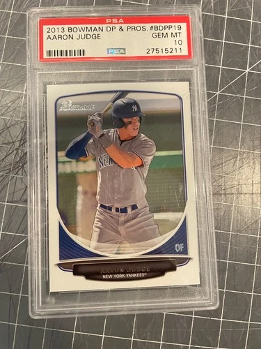 2013 BOWMAN DRAFT PICK PROSPECTS AARON JUDGE YANKEES ROOKIE CARD PSA 10 GEM MINT