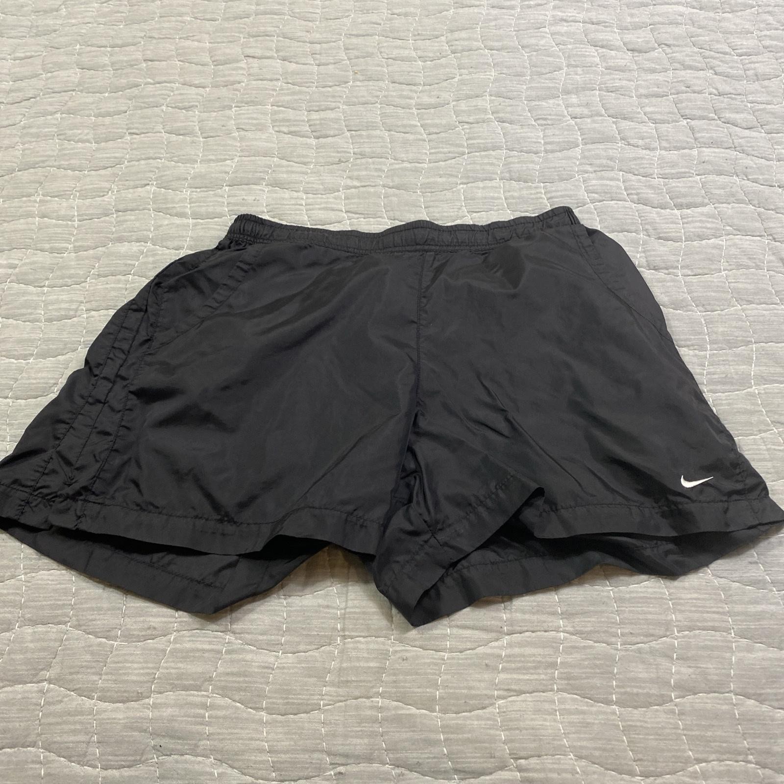 Nike Shorts Boys Medium 8-10 Black Microfiber 5" Running Athletic Training Gym