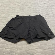 Nike Shorts Boys Medium 8-10 Black Microfiber 5" Running Athletic Training Gym
