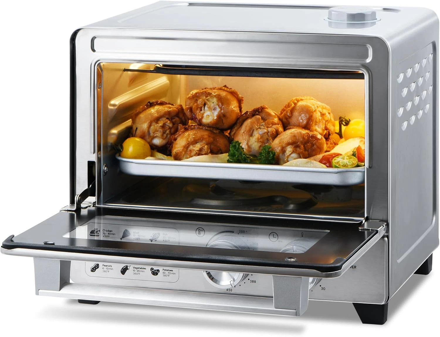 Versatile 6-in-1 13QT Stainless Steel Steam Convection Oven for Countertop