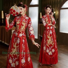 Chinese Wedding Dress Bride Wedding Xiuhe Dress Phoenix Embroidery Toast Dress