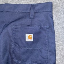Carhartt Mens Navy Blue Work Pants Relaxed Fit Straight Leg Size 44x36 NEW
