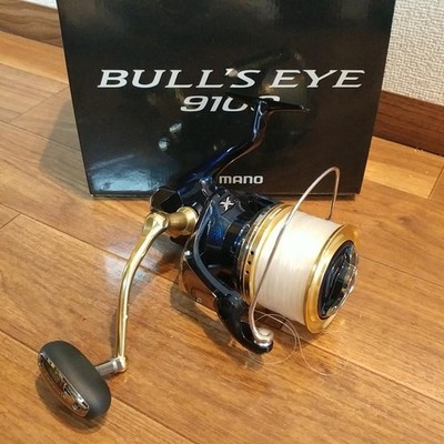 SHIMANO BULL'S EYE 9100 Spinning Reel High Performance Black Gold Fishing Gear