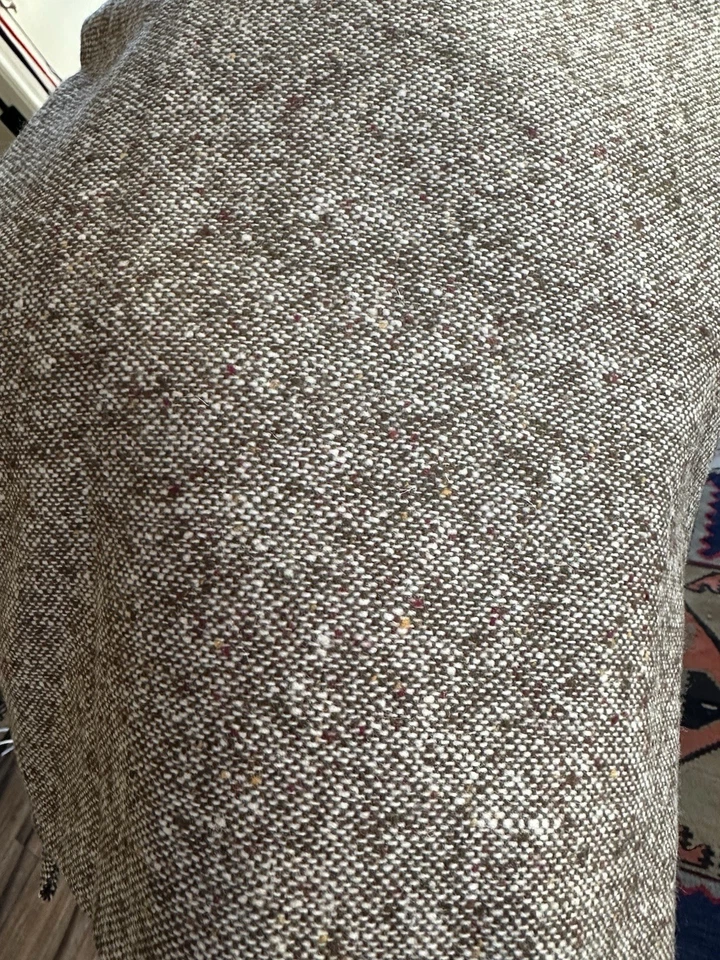 100% Wool Tweed Pendleton Fabric 56" X 43" & 20" X 26"  Brown - Image 3 of 4