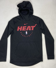 Nike Dri-Fit NBA Miami Heat Pullover Hoodie Men Small Black