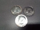 LOT OF 3 Kennedy 1964 Half Dollar 90% Silver Coins Circulated