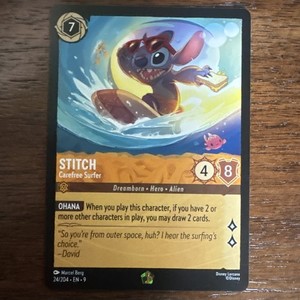 Disney Lorcana - FABLED Stitch Carefree Surfer Legendary 24/204