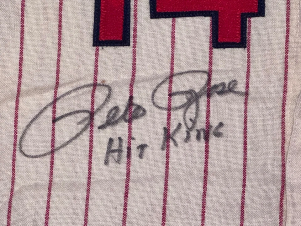 Pete Rose "Hit King" Signed Original Mitchell & Ness (M&N) Reds Jersey Auto PSA - Image 4 of 4