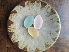 Beautiful rare color sea glass 3pcs, surf tumbled, weathered, beach glass, 61