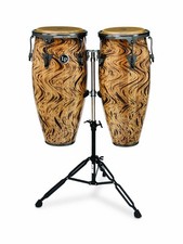 LP Aspire 10-inch and 11-inch Conga Set with Double Stand - Havana Caf