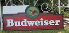 Large Vintage Budweiser Metal Tin Bar Sign 60"