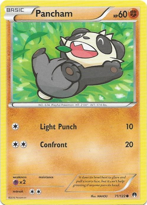 Pancham 71/122 Common BREAKpoint Pokemon Near Mint