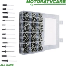 ALL-CARB 500Pcs pop rivets assortment kits 3/32" 1/8" 5/32" 3/16" For DIY USE