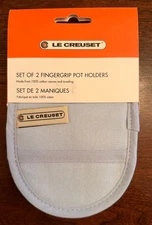 Coastal Blue 100% Cotton Fabric LE CREUSET Fingertip Pot Holder Hot Pad Textiles