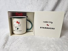 Starbucks × Hello Kitty Ceramic Coffee/Tea Mug with Ribbon Rare Limited Edition