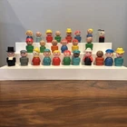 VTG  Fisher Price Little People Lot Of 25 All Different Wood Bodies No Repeats