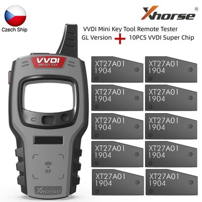 Xhorse VVDI Mini Key Remote Tester GL &10PCS VVDI Super Chip XT27A01 Transponder