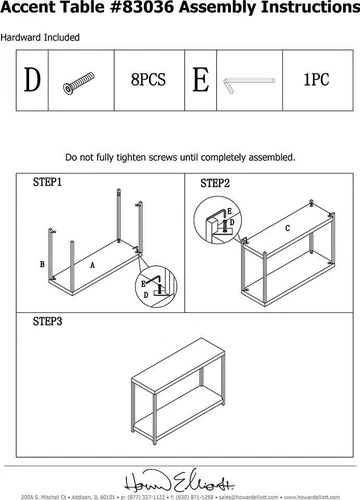 Contemporary Wood and Metal Console Table - Picture 4 of 4