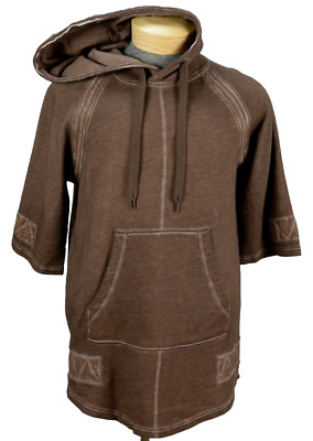 Black Kaviar Mens Sreek Hoodie Size L Brown Cotton Sweatshirt Portugal $113