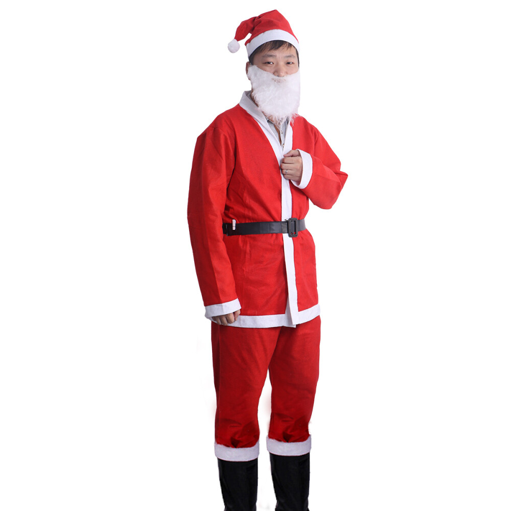 5 Pcs Man Adult Santa Suits Claus Dress up Accessories Men Costume eBay