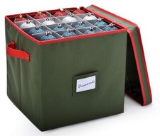 Christmas Ornament Storage - Stores up to 64 Holiday Ornaments, Adjustable